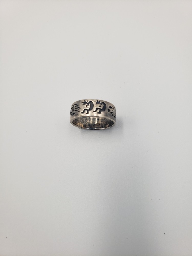 .925 Silver Kokopelli Tribal Band