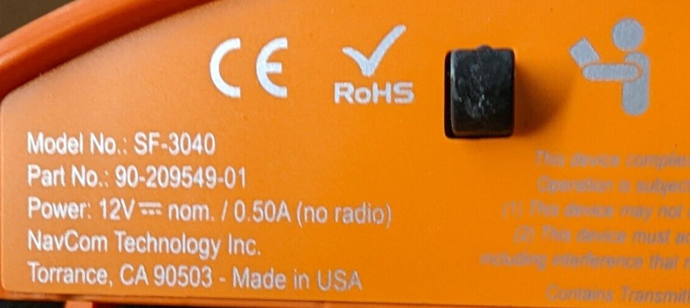 NAVCOM GPS RECEIVER - SF 3040