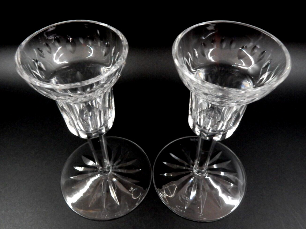 VINTAGE SET OF 2 WATERFORD CRYSTAL EILEEN PATTERN CANDLESTICKS