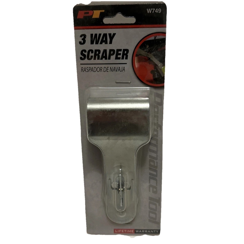 Performance Tool W749 3 Position Razor Scraper, 7” Max, STD Blades, Compact