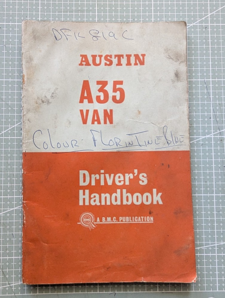 1963 Austin A35 Van Drivers Handbook