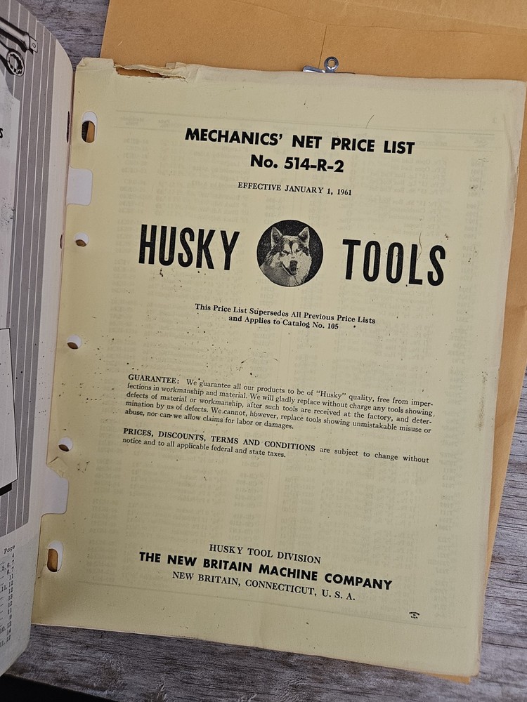 Husky Mechanics Hand Tools Catalog 1961