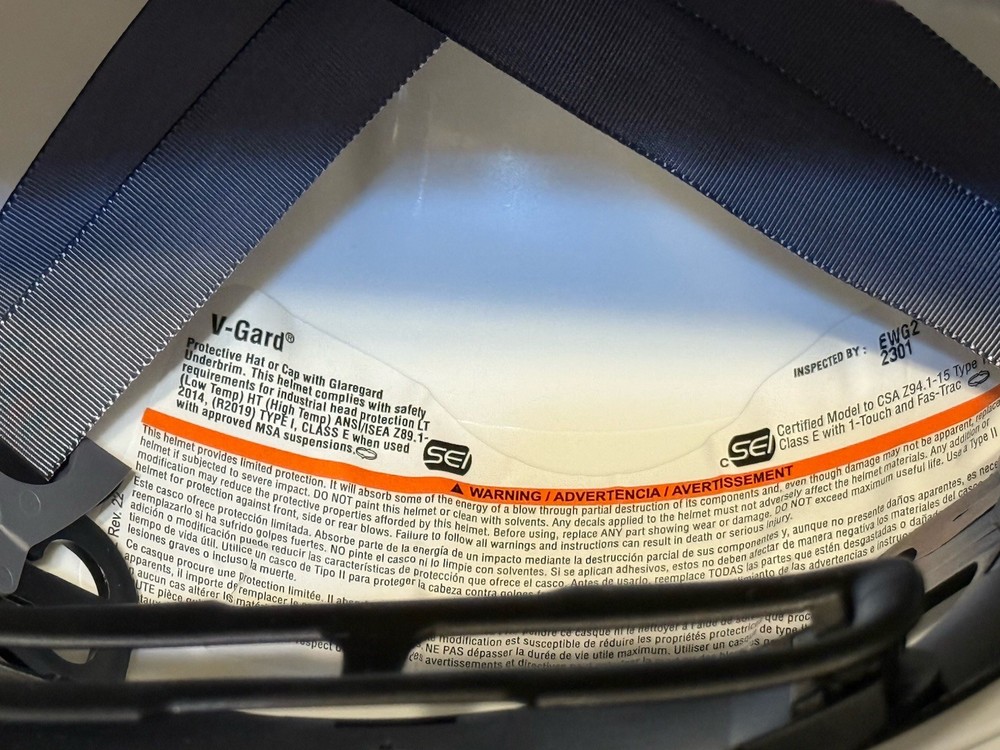 ARC GUARD FACE SHIELD & HELMET-HAT MSA SIZE MEDIUM NEW