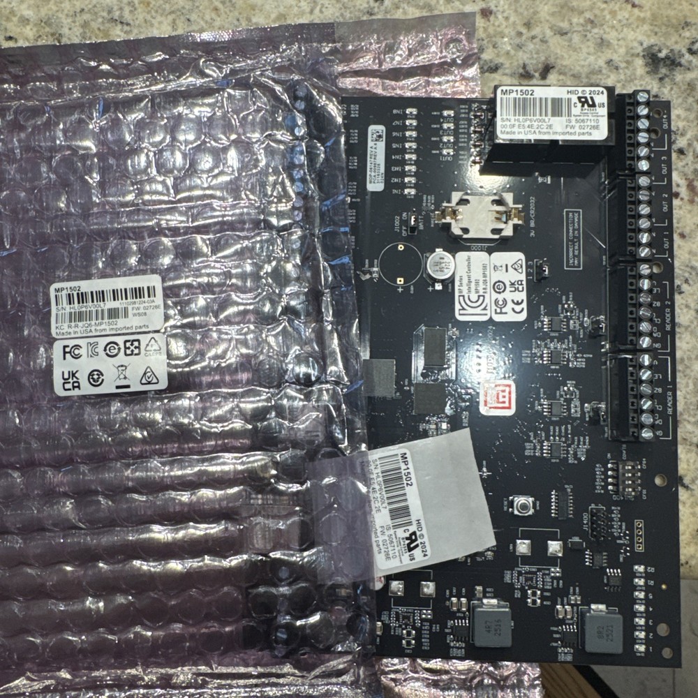 Mercury Security MP1502 Intelligent Controller (2 Readers, 8 Inputs, 4 Outputs)