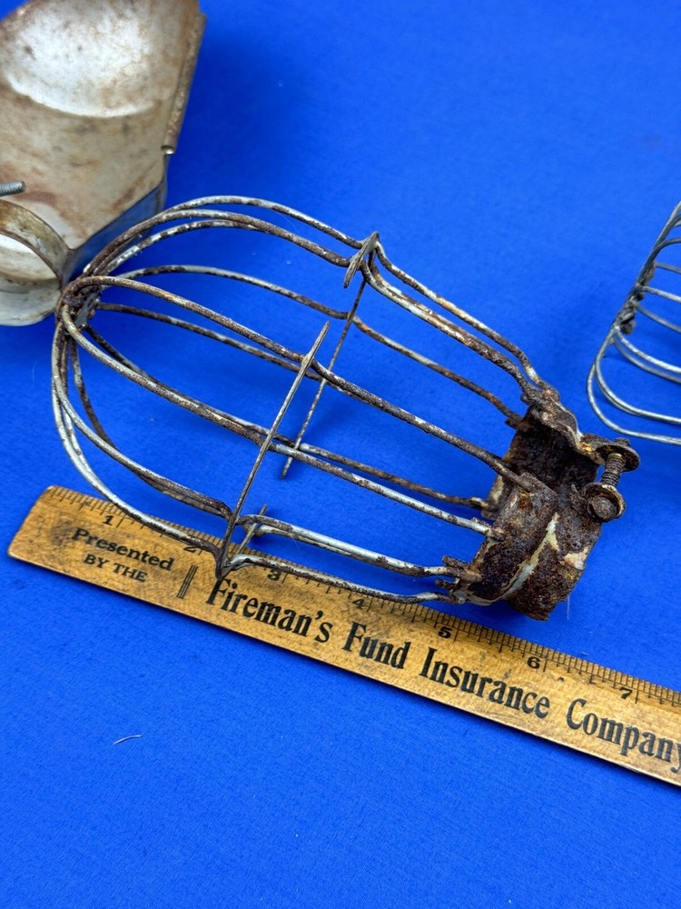 3 Vintage Lightbulb Cages, Each is Different