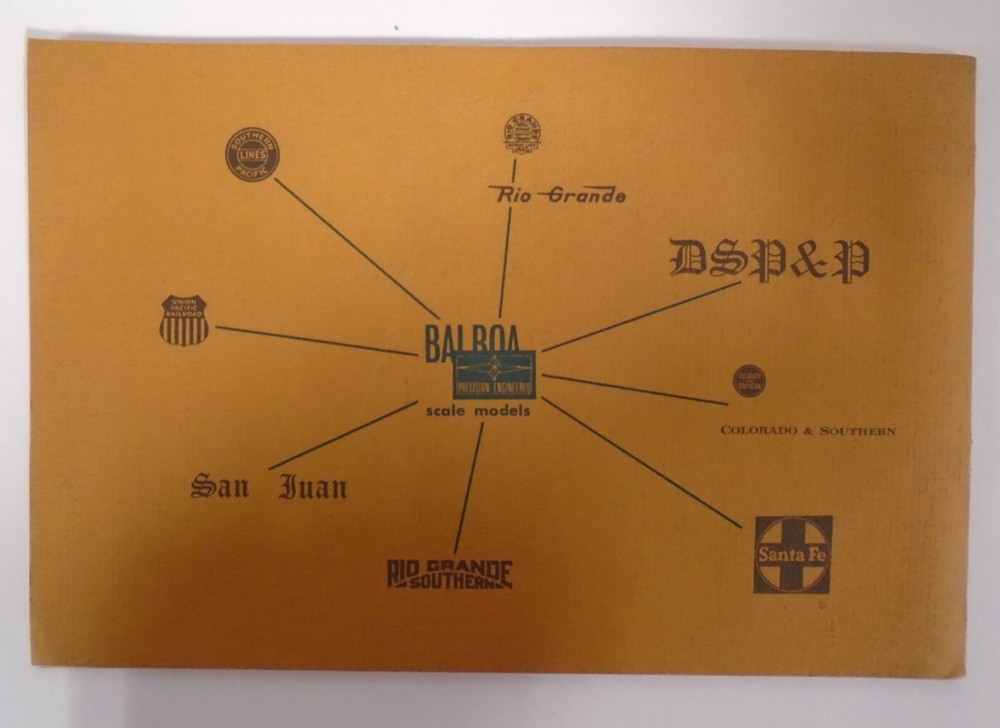 BALBOA SCALE MODELS 1967 CATALOG THIRD EDITION & PRICE LIST