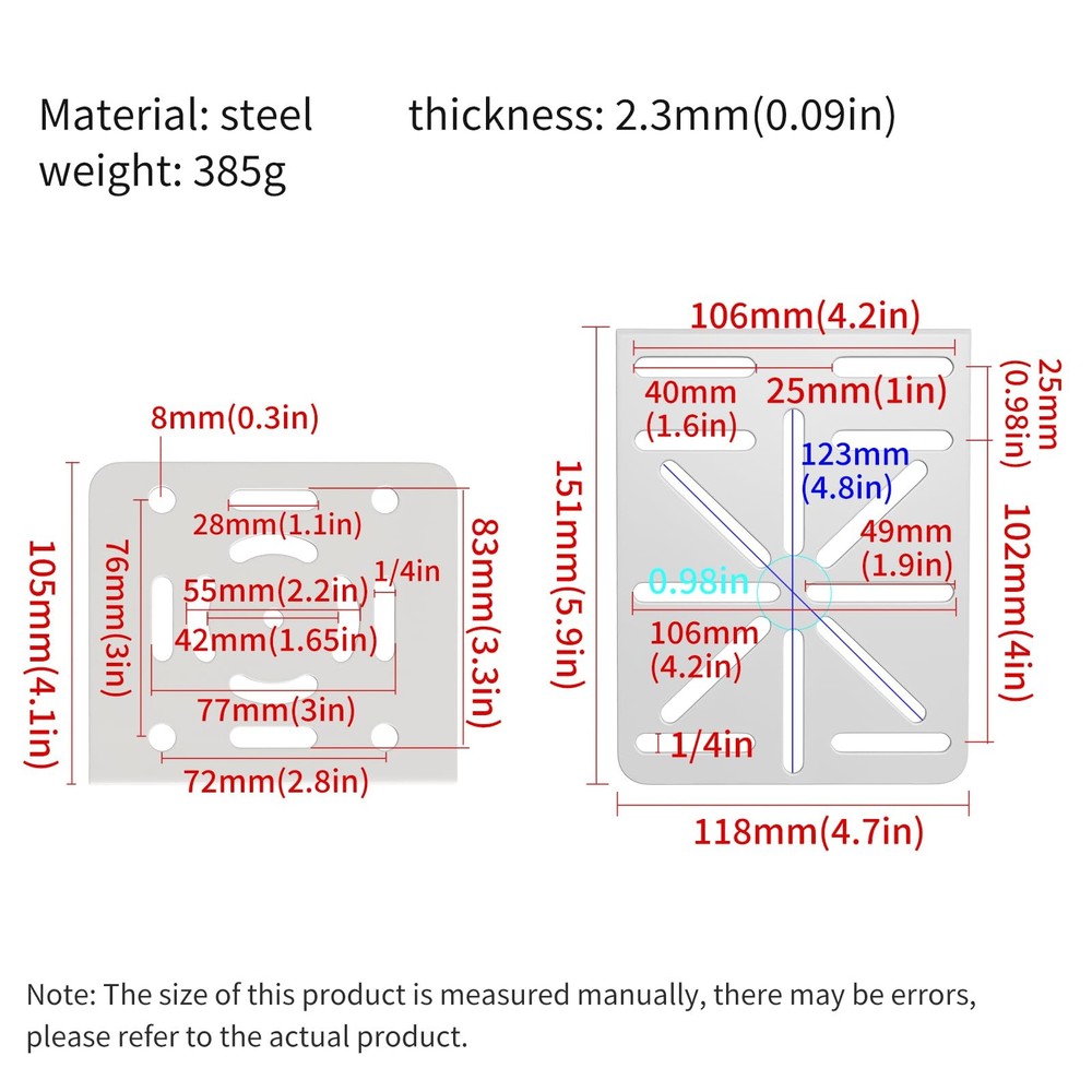 CCTV Mount Bracket LShape Security Plate Universal Wall Ceiling Mounting