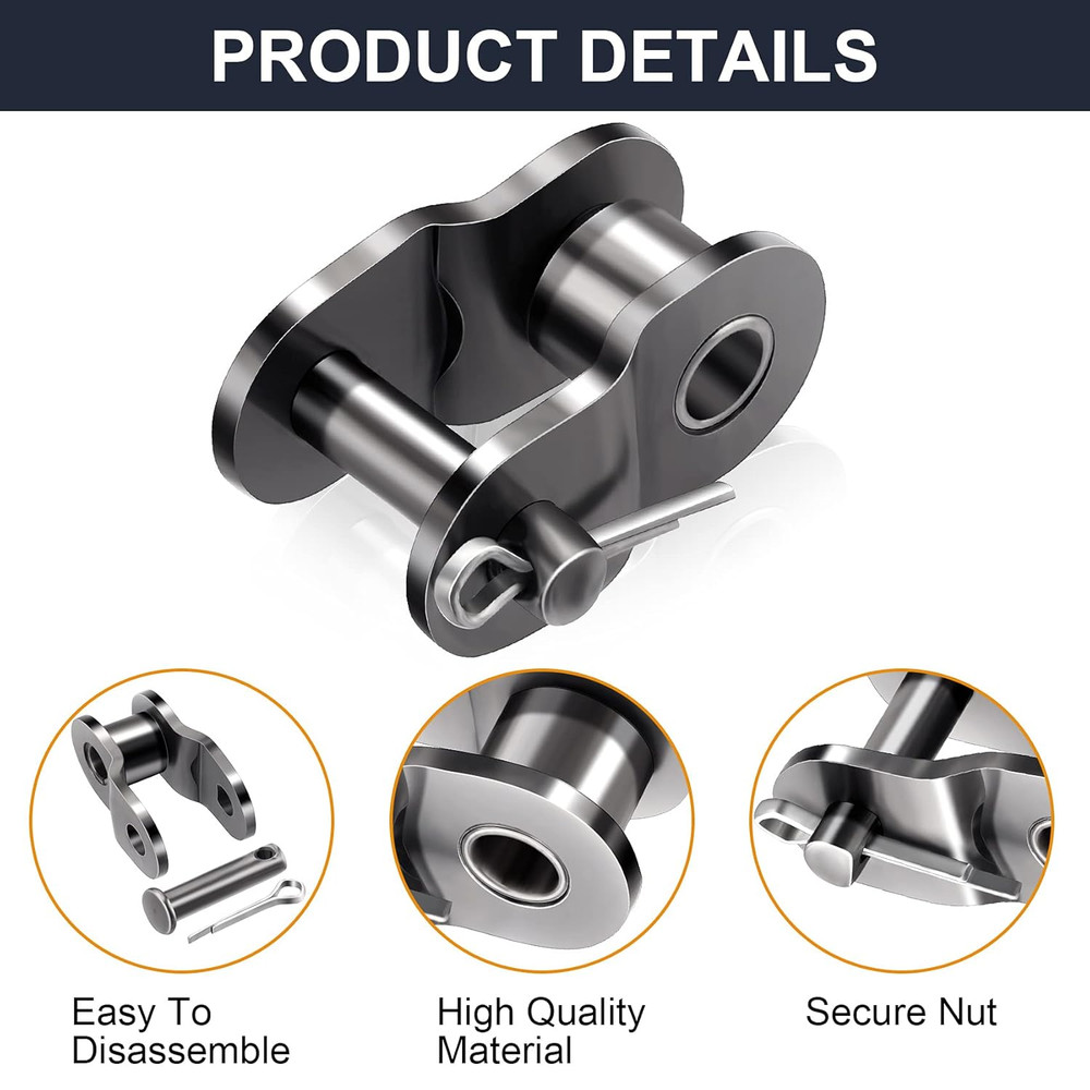 Roller Chain Offset Link #40, 8-Pack