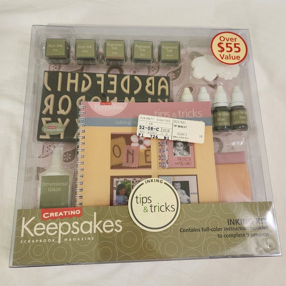 NEW Creating Keepsakes Scrapbook  Inking Kit 9 Projects Embellishments - 2006