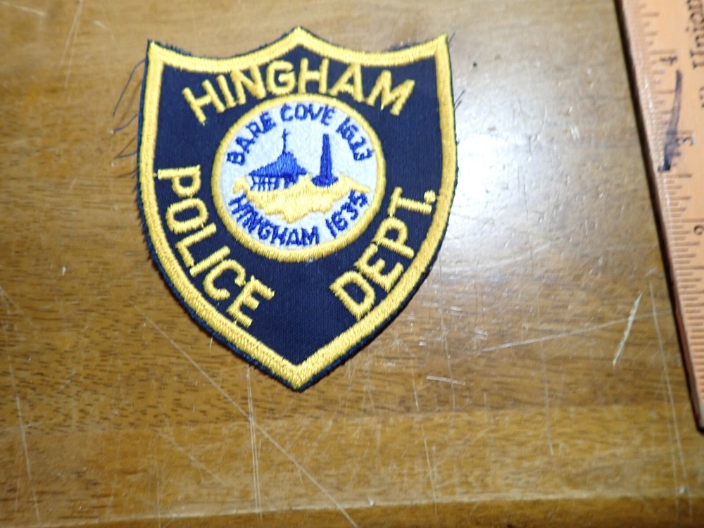 HINGHAM MASSACHUSETTS  OBSOLETE  EARLY VEST PATCH BX 6 #5