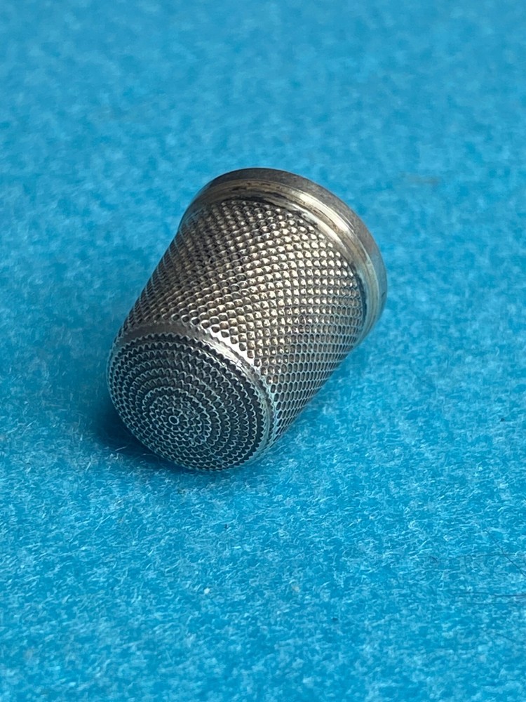 Small Silver Thimble with Hallmarks