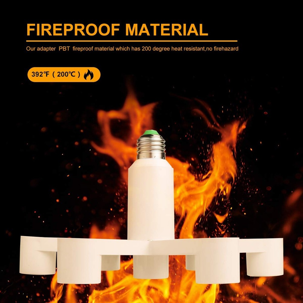 Toplimit 7 Light Socket Splitter,Multi Light Bulb Adapter, Fireproof Adapter ...