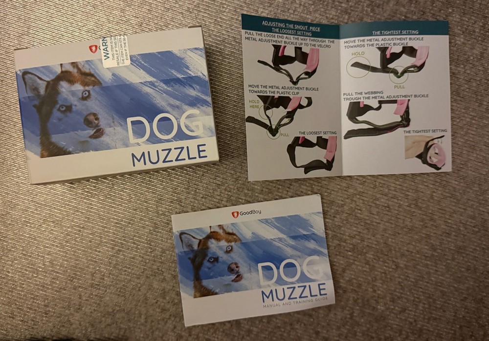 Good Boy Blue Gentle Dog Muzzle Guard Size Medium