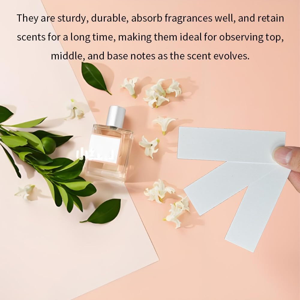 100 Perfume Tester Strips - Disposable Scent Blotters for Essential Oils