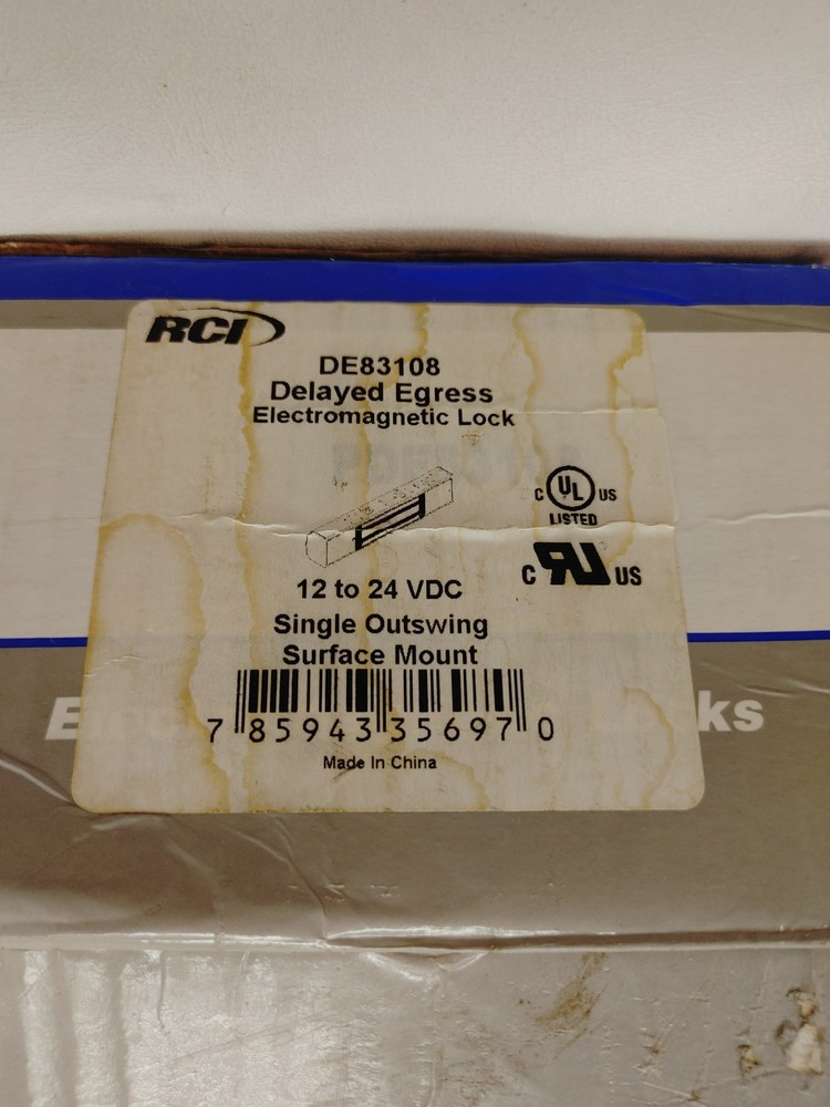 RCI DE83108 Delayed Egress Electromagnetic Lock