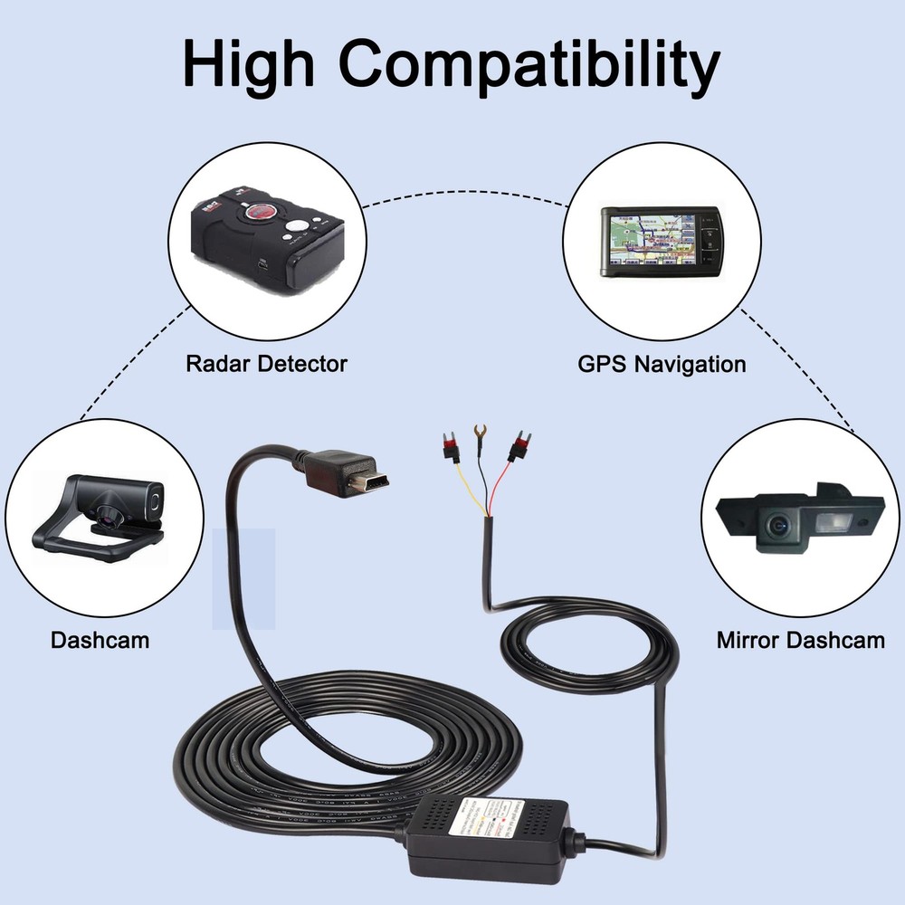 MEIRIYFA Dash Cam Acc Hardwire Kit Mini USB Dashcam usb