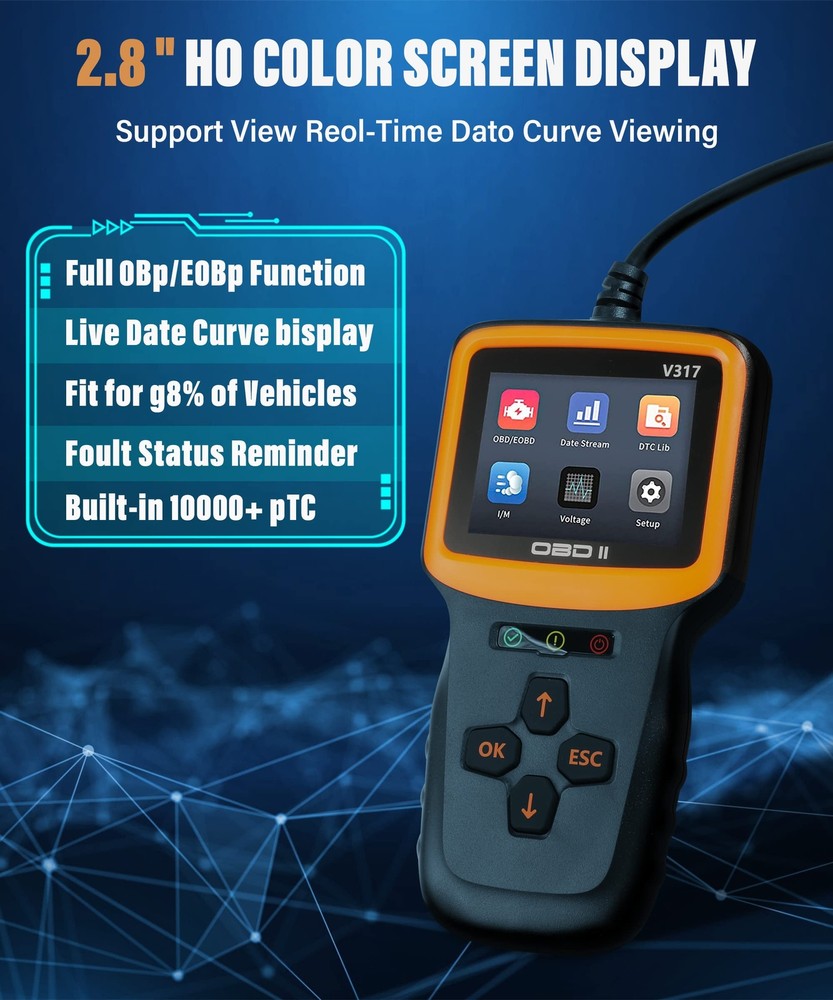 Yakefly Obd2 Scanner Diagnostic Toolcar Obd2 Scanner Code Reader Engine Fault Co