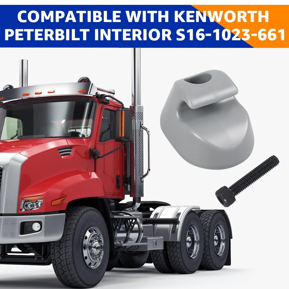 4PCS Sun Visor Clip Pair Gray Interior-Bone Compatible with Kenworth Peterbilt I