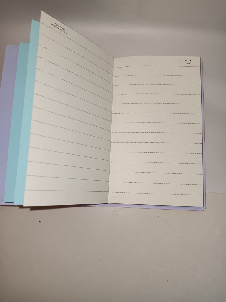small/notepad/Smile/pink/plastic cover/elastic closure
