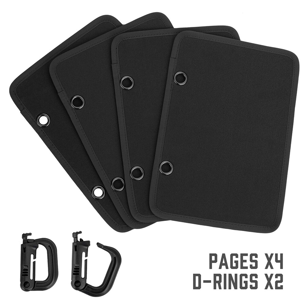 Tactical Patch Booklet Flip-Page Patch Book Holder Panel with Removable Buckles