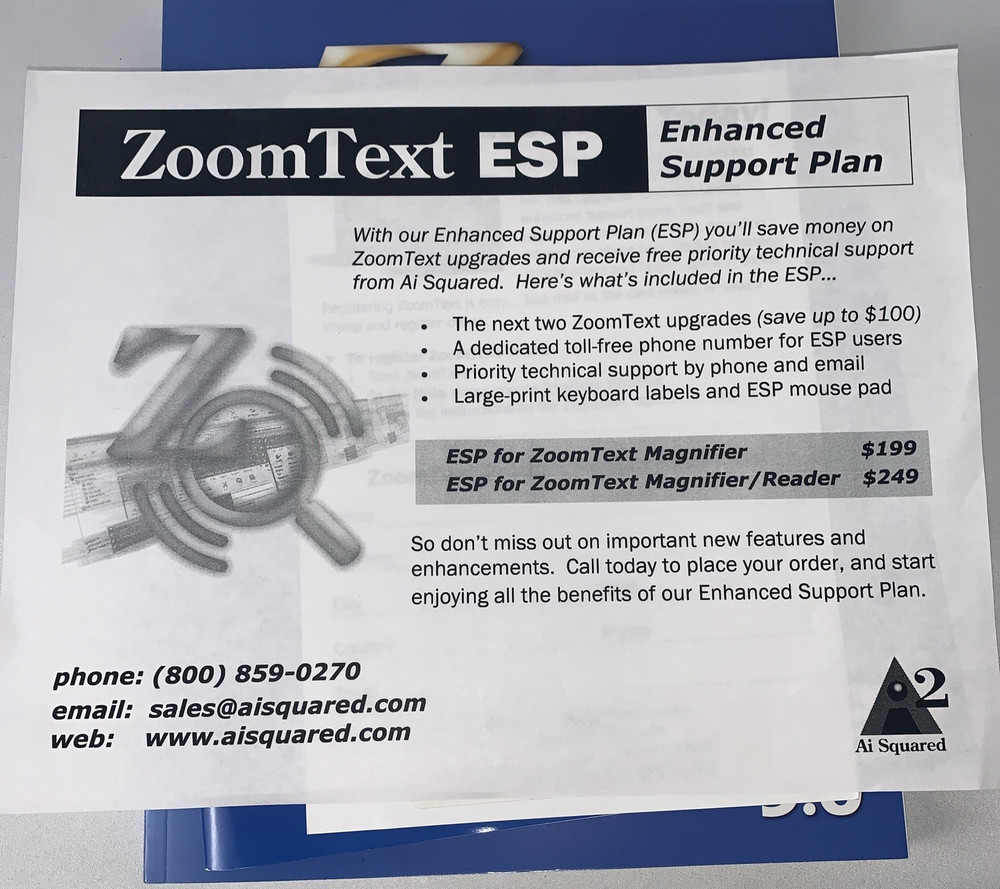 ZoomText 9.0 xFont Magnifier / Reader 2005 Windows Xp
