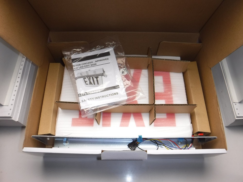 Cooper Lighting ECHX1RT Sure-Lites Series Exit Sign Chicago Approved