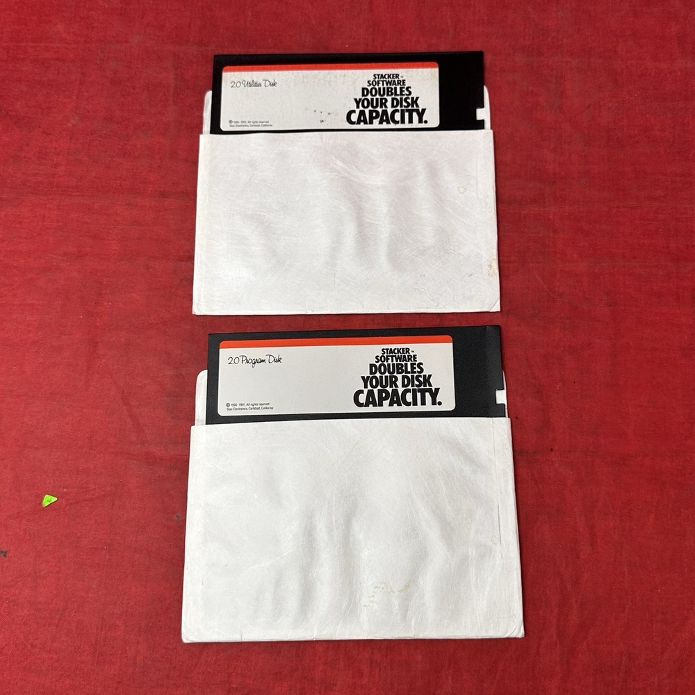 Stac Stacker 2.0 for DOS Windows 3.x Vintage 1991 5.25" Disk Utilities & Program