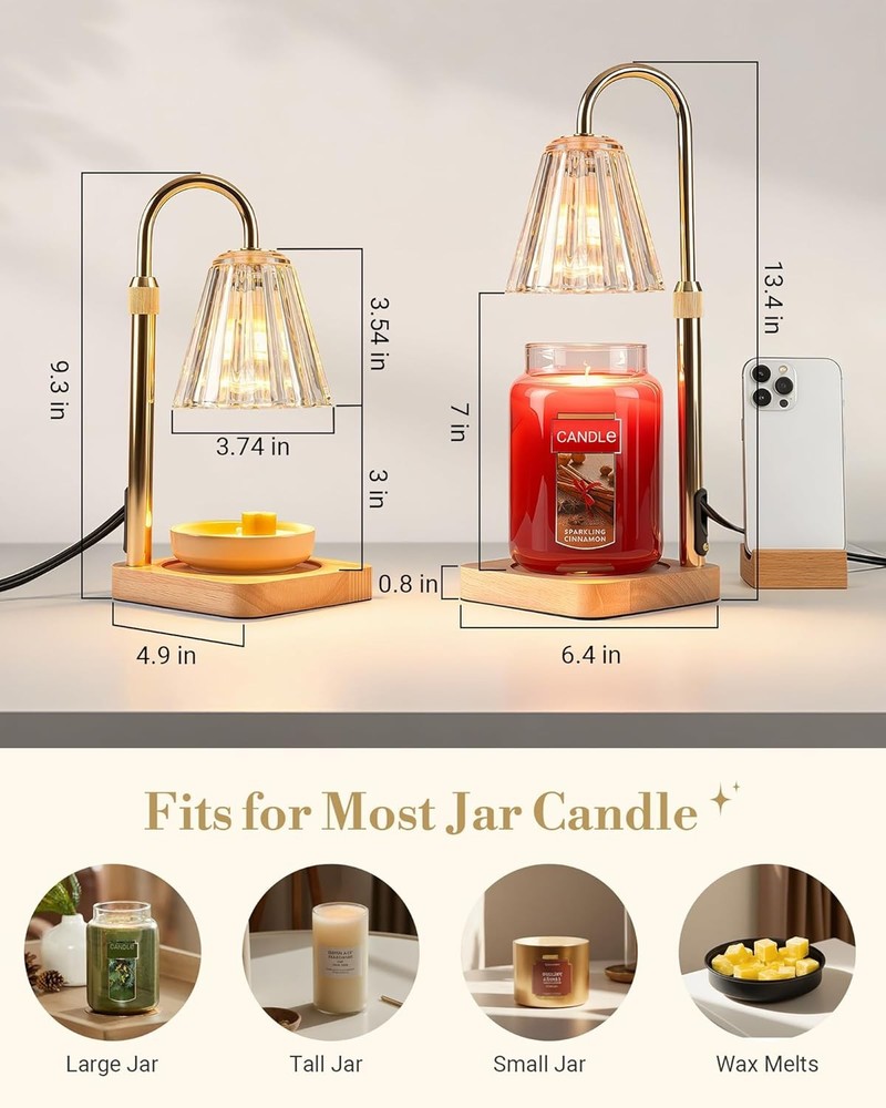Adjustable Height Candle Melter 2 Bulbs