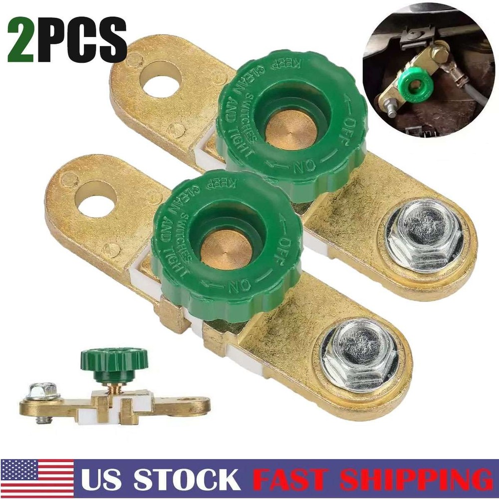 2 Electronics Side Post Battery Terminal Switch Quick Cut-off Disconnect for Car