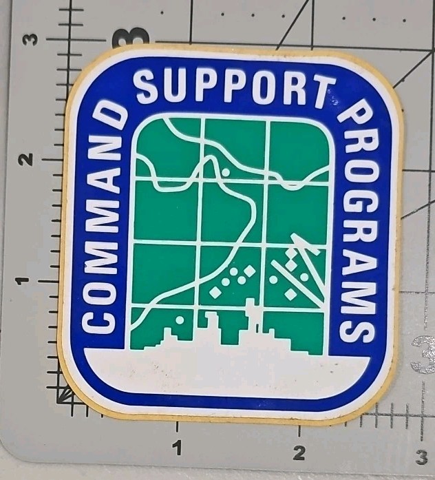 US Navy COMMAND SUPPORT PROGRAMS Sticker UNUSED 3" HTF SCARCE VINTAGE