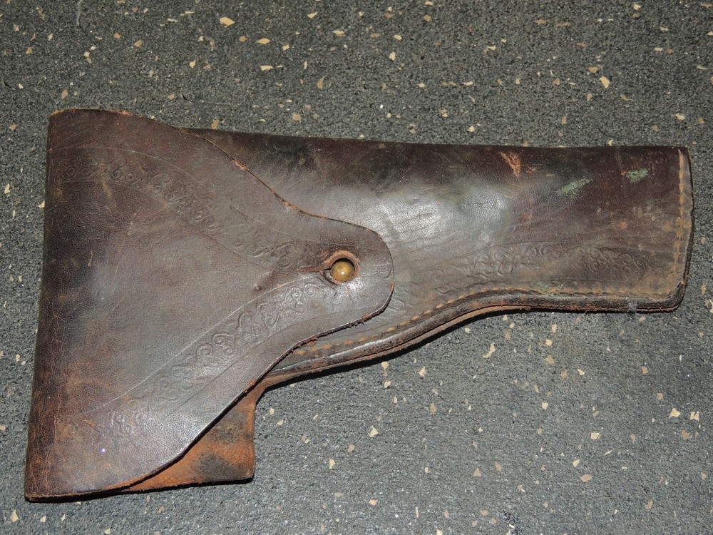 Tooled Leather Gun Holster Marked 38 AF