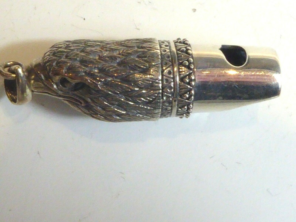 SOLID SILVER NOVELTY AMERICAN EAGLE WHISTLE