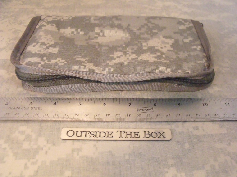 US Military "Squad Map Case" BLACK Nylon, Waterproof Document Protector USA Made