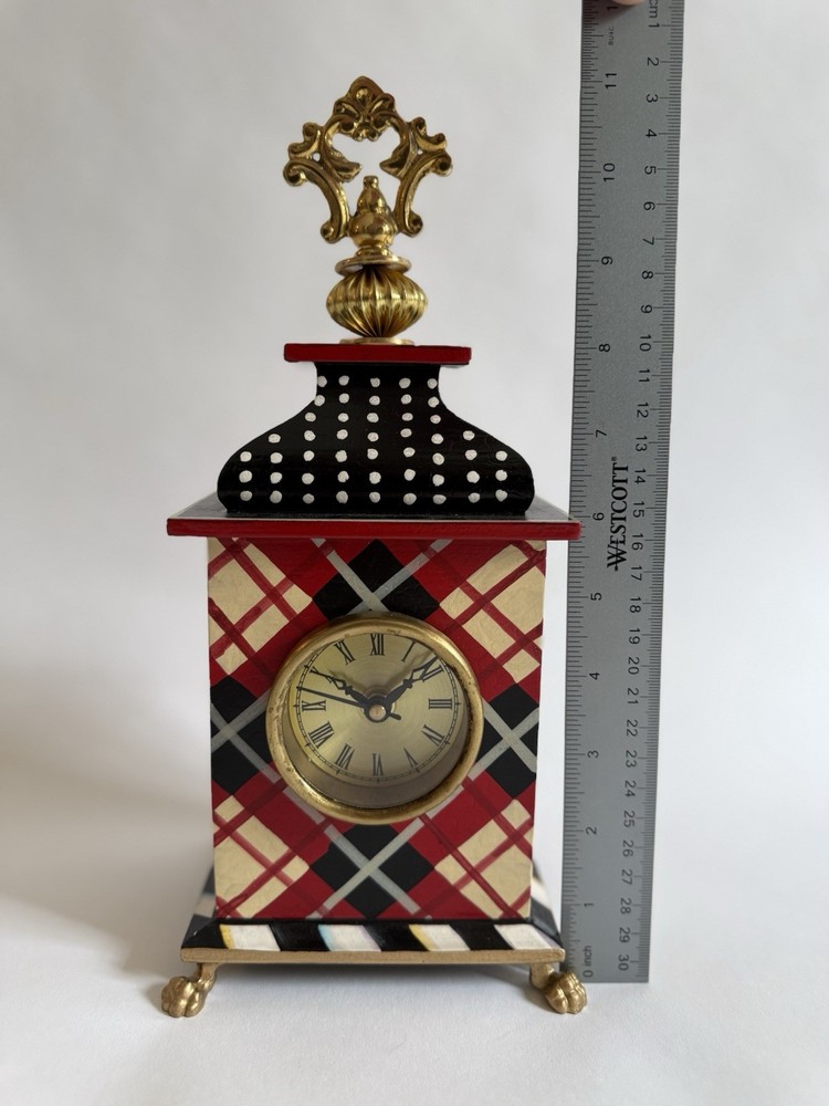 MACKENZIE CHILDS MARYLEBONE CARRIAGE CLOCK
