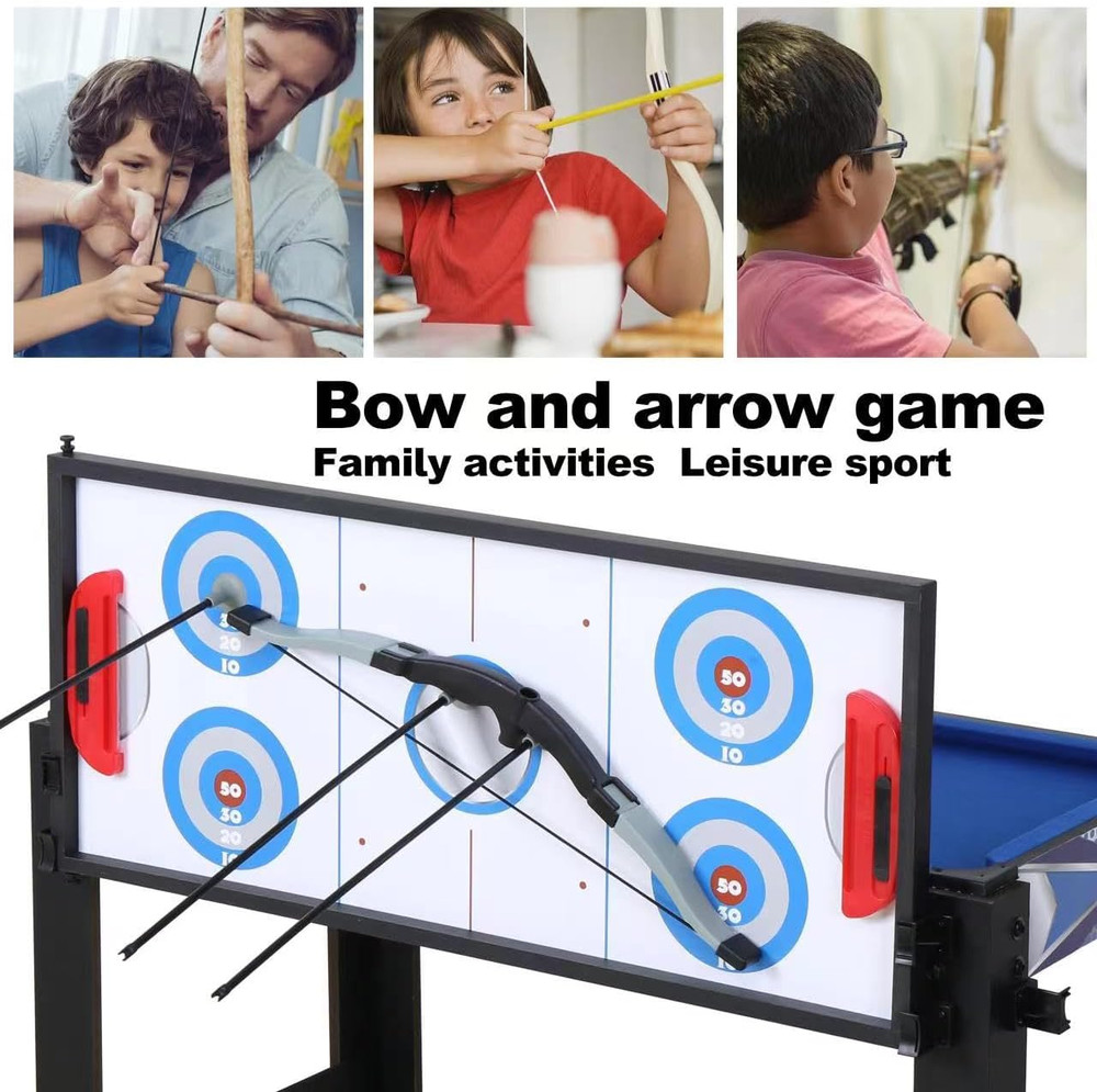 5-In-1 Multi Game Combination Table Set Table Tennis Table, Pool Table, Archery,