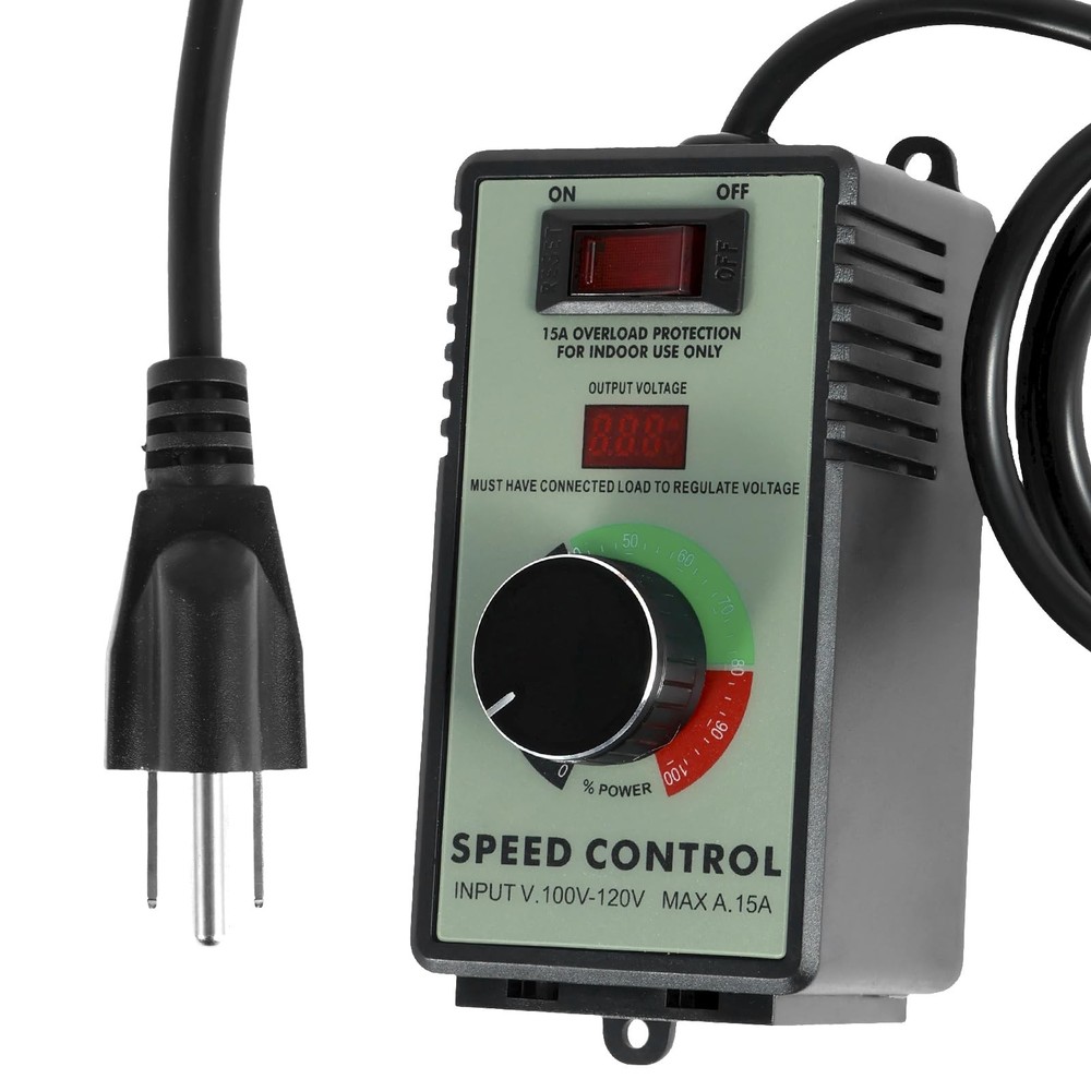 AC Motor Speed Controller, 110-120V 15A 4000W Variable Speed Controller Regul...