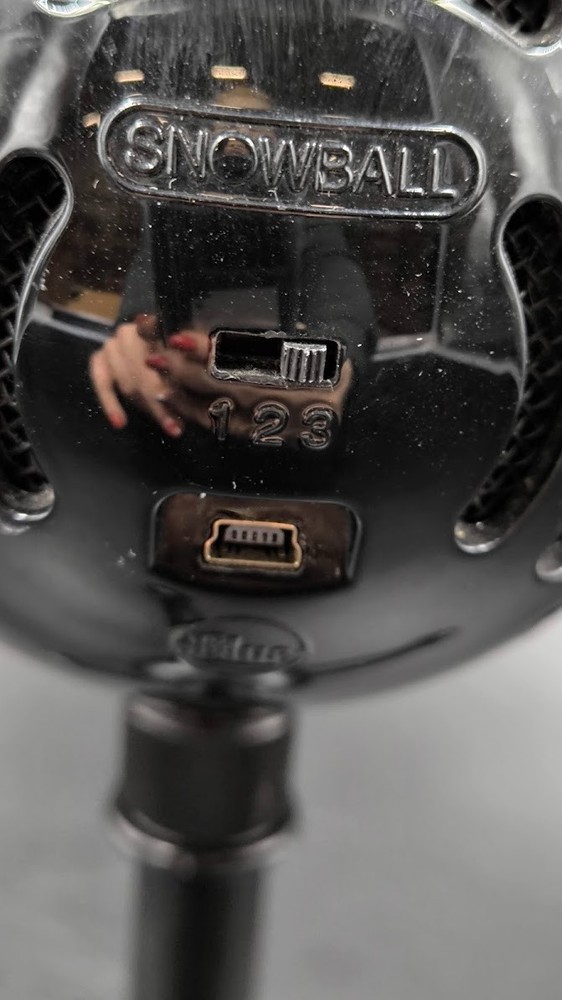 Blue Snowball USB Microphone Used Working Black