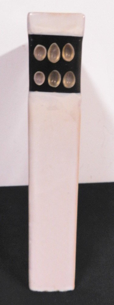 Mid- Century Ceramic Slab Square Vase Solid
