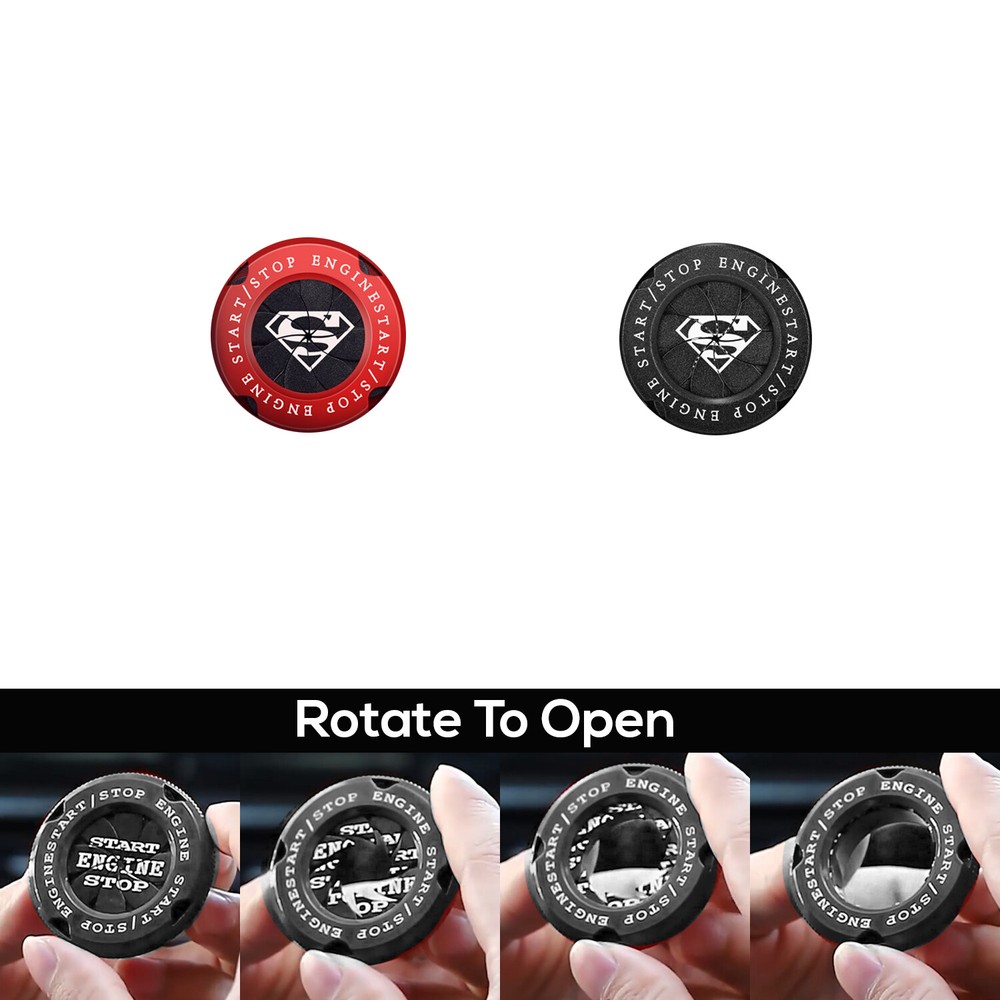Superman Hero Engine Start Stop Push Button Cover Switch Decorative Trim