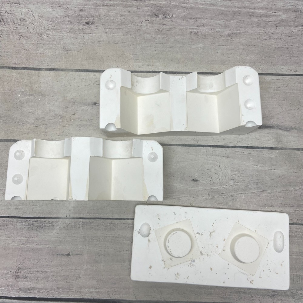 2002 Cardinal Designs Ceramic Casting Mold 2 Small Pillar Votives #CD-522