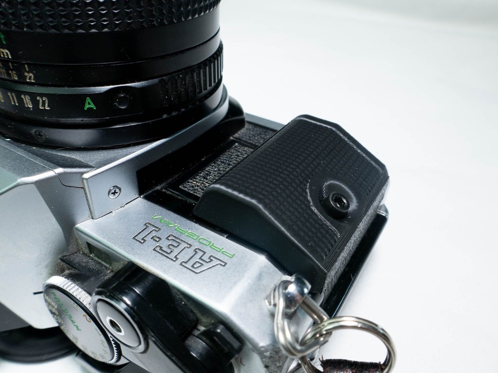 3D Printed Replacement Finger Grip Front Battery Cover For A-1 and AE-1 Program