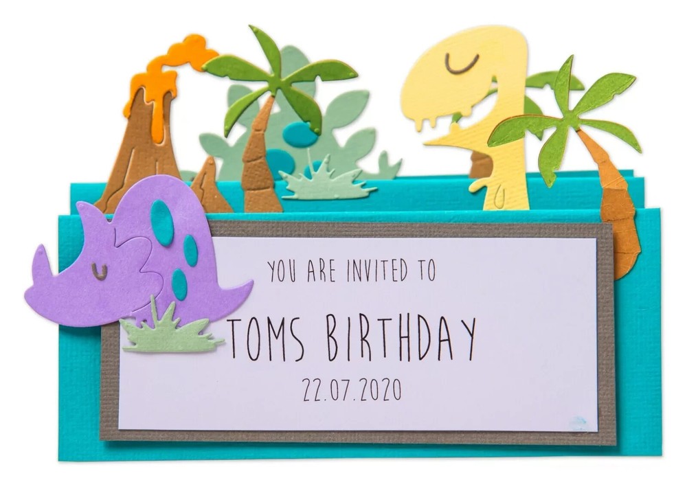 Sizzix Thinlits Dinosaurs Cutting Dies Pete Hughes Cute Animals 664393 NEW