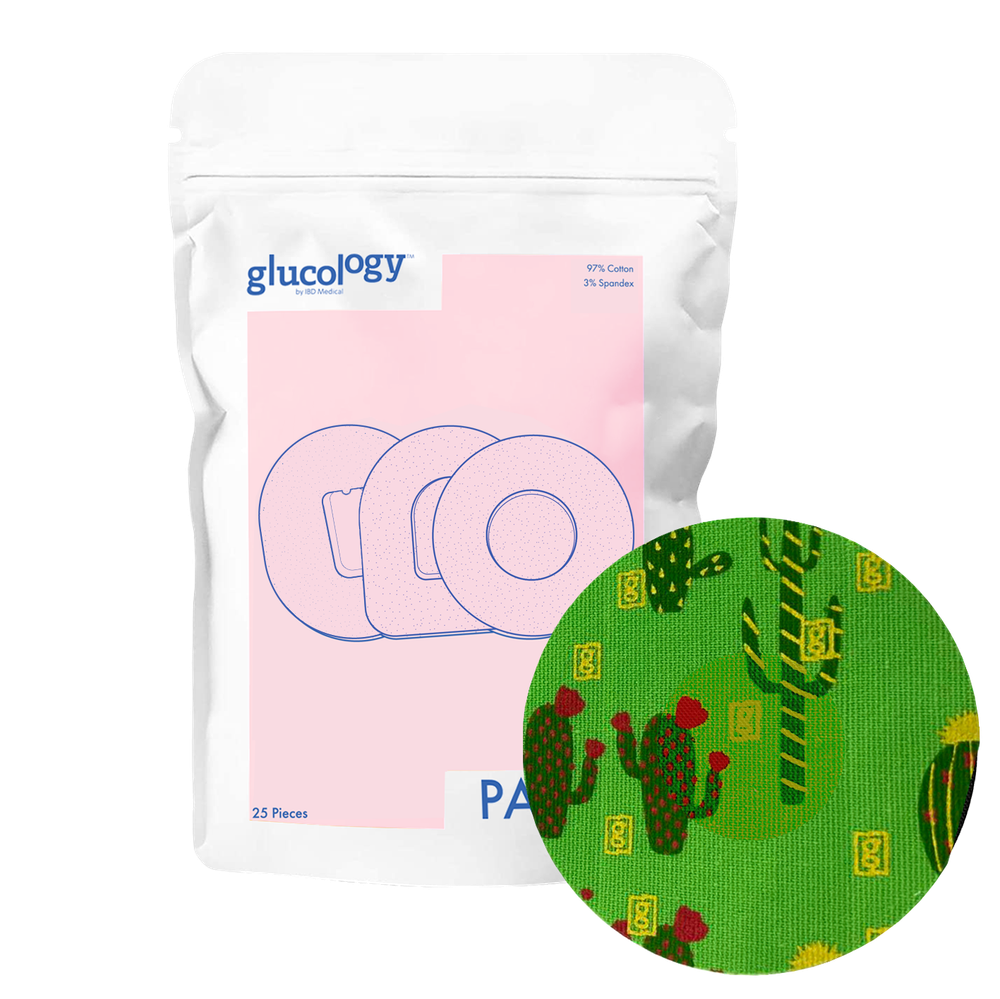 Patterned Glucology CGM Patch 25 Pack | for Freestyle/ Guardian | Waterproof