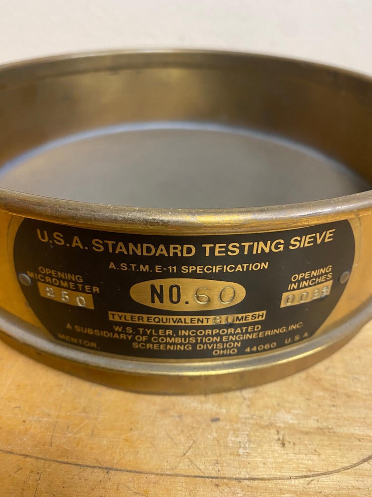 USA Standard Testing Sieve No. 60 8"