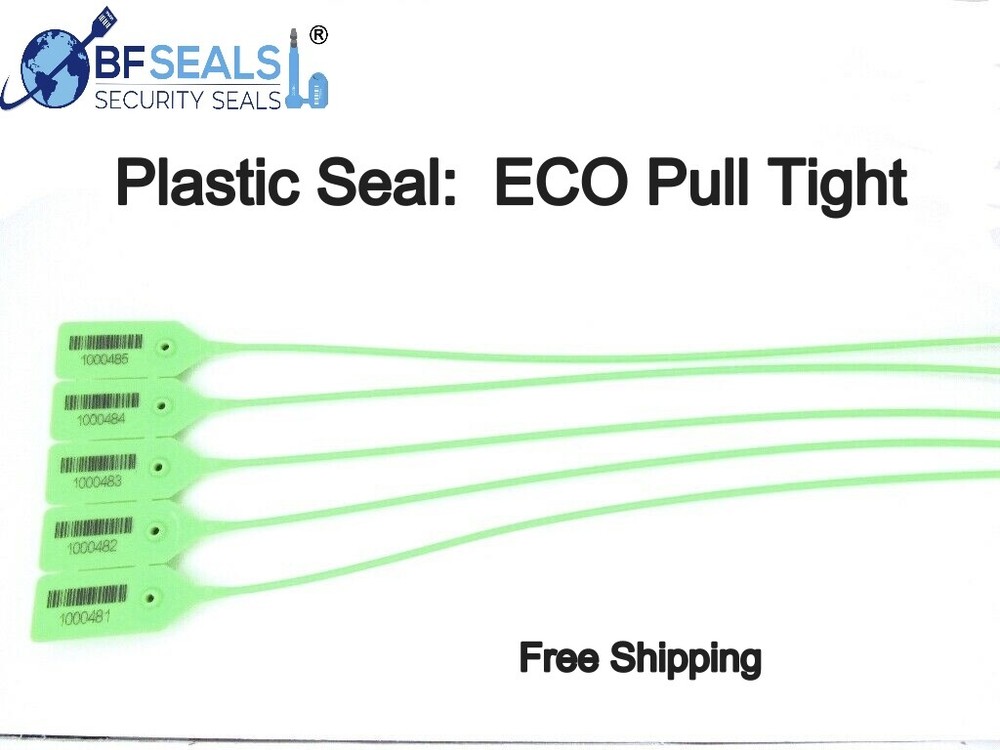 Pastic Seals PULL TIGHT ECOLine, GREEN, 100 Pcs, 15 3/4", BF-12PT16