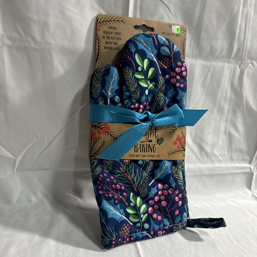 Bright Baking Blue Oven Mitt