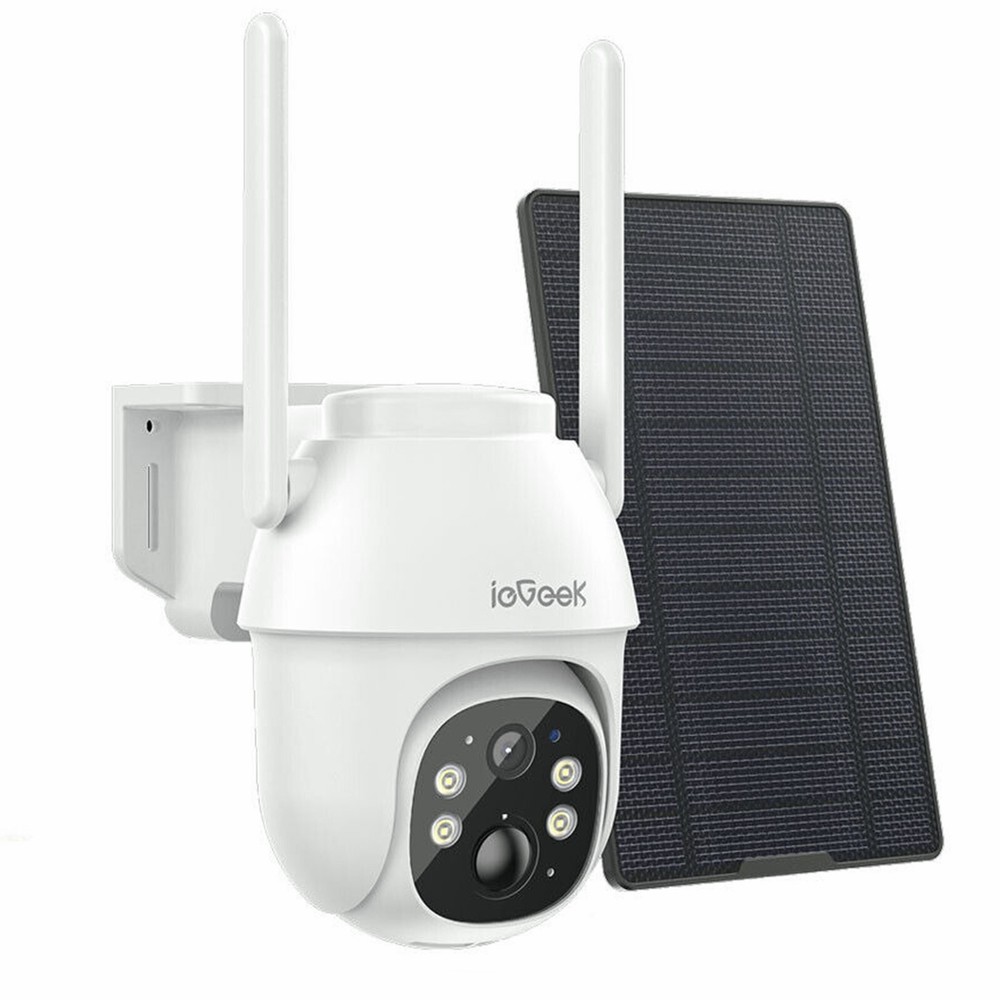 4G LTE Cellular Outdoor Wireless PTZ Security Camera Solar Battery CCTV