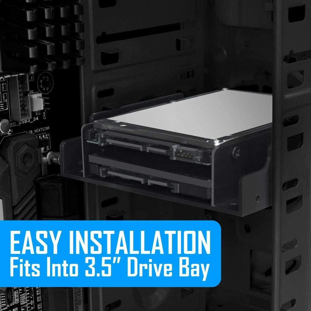 Kingwin SSD Hard Drive Mounting Kit Internal, Convert Any 2 x 2.5” Solid State