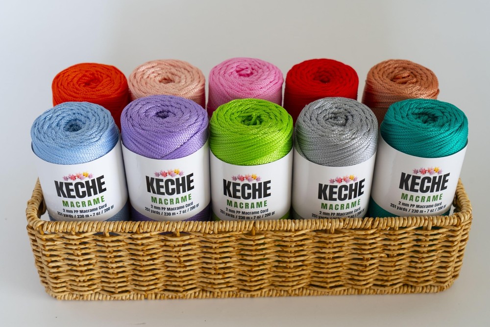 Macrame Cord | Macrame Supplies 2mm Polyester Macrame Rope Yarn for Table Run...