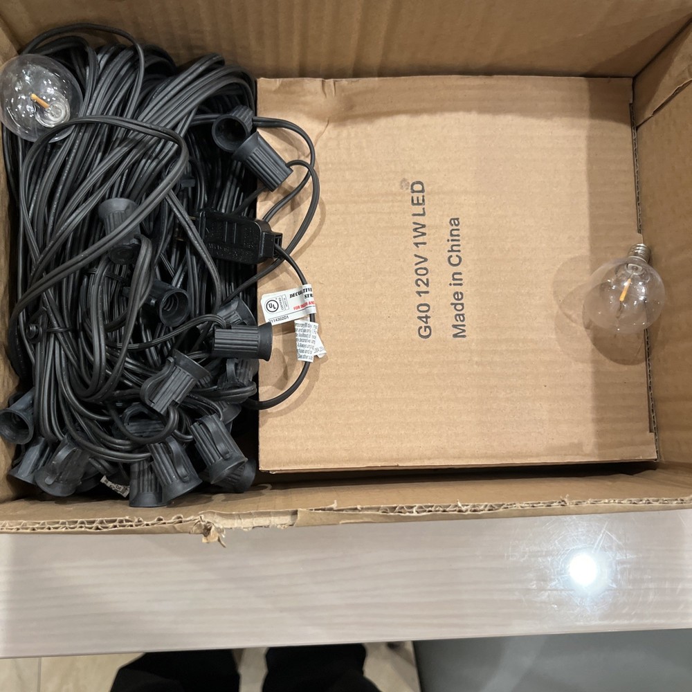 Outdoor String Lights 2-Pack 100ft 2 pack Outdoor